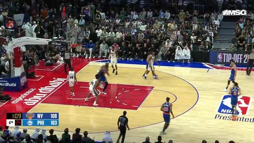 阿布扎比季前赛-布伦森14分 恩比德乔治缺阵 尼克斯双杀76人